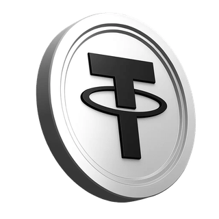 Tether USDT-mønt afbildet i platformens informationssektion